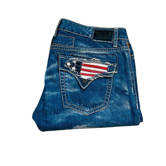 Robin’s Jean Distressed Shorts | Size 42 | American Flag Pocket | Made in USA | - Picture 12 of 14